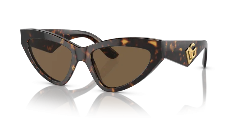 แว่นกันแดด Dolce & Gabbana DG4439 502/73 Havana Dark Brown Dolce & Gabbana DG4439 502/73 แว่นกันแดดสีฮาวานาเลนส์น้ำตาลเข้ม ผู้หญิง