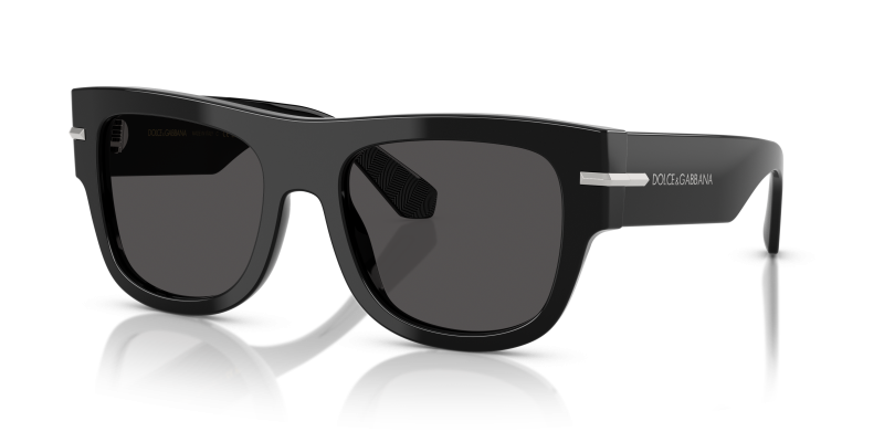 แว่นกันแดด Dolce & Gabbana DG4484F 501/87 Black Dark Grey Dolce & Gabbana DG4484F 501/87 แว่นกันแดดทรงเหลี่ยมสีดำ ผู้ชาย