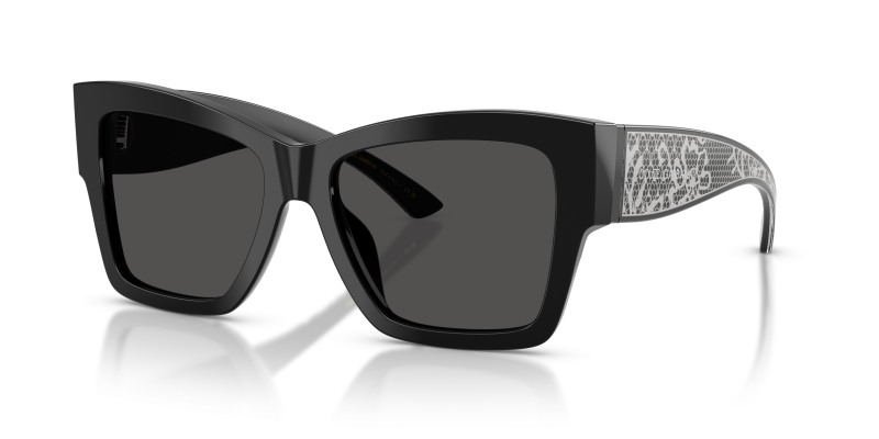 แว่นกันแดด Dolce & Gabbana DG4493 501/87 Black Dark Grey Dolce & Gabbana DG4493 501/87 แว่นกันแดดทรงเหลี่ยมสีดำ ผู้หญิง