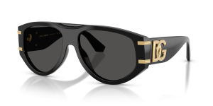 Dolce & Gabbana DG4499 501/87 แว่นกันแดดทรงนักบินดำเงาเลนส์เทาเข้ม ผู้หญิง