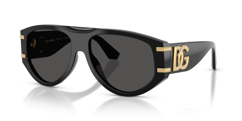 แว่นกันแดด Dolce & Gabbana DG4499 501/87 Black Dark Grey Dolce & Gabbana DG4499 501/87 แว่นกันแดดทรงนักบินดำเงาเลนส์เทาเข้ม ผู้หญิง