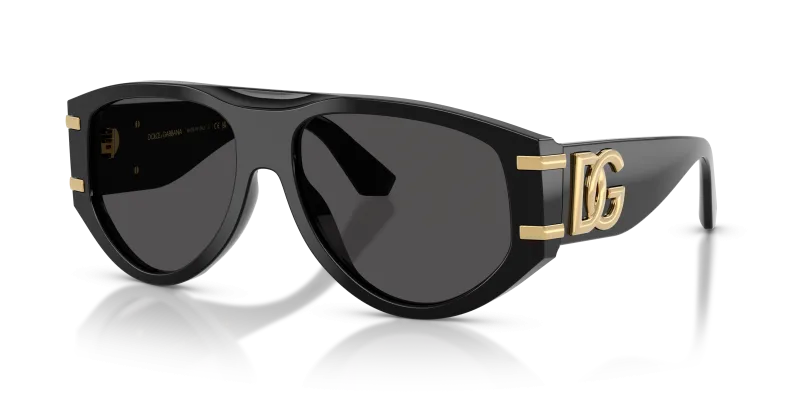แว่นกันแดด Dolce & Gabbana DG4499 501/87 Black Dark Grey Dolce & Gabbana DG4499 501/87 แว่นกันแดดทรงนักบินดำเงาเลนส์เทาเข้ม ผู้หญิง