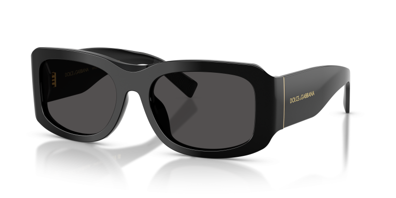 แว่นกันแดด Dolce & Gabbana DG4503 501/87 Black Dark Grey Dolce & Gabbana DG4503 501/87 แว่นกันแดดทรงสี่เหลี่ยมผืนผ้าดำเงา ผู้ชาย