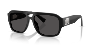 Dolce & Gabbana DG4506 501/87 แว่นกันแดดทรงนักบินไซซ์ XXL ดำเงา ผู้ชาย
