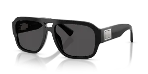 Dolce & Gabbana DG4506 501/87 แว่นกันแดดทรงนักบินไซซ์ XXL ดำเงา ผู้ชาย