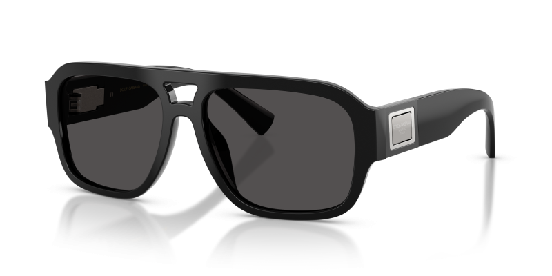 แว่นกันแดด Dolce & Gabbana DG4506 501/87 Black Dark Grey Dolce & Gabbana DG4506 501/87 แว่นกันแดดทรงนักบินไซซ์ XXL ดำเงา ผู้ชาย