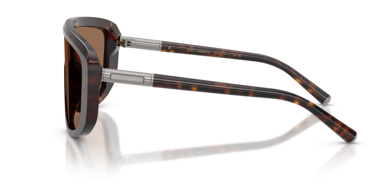 แว่นกันแดด Dolce & Gabbana DG4520 502/73 มุมข้าง ขาแว่นโลหะฮาวานา