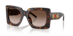 Dolce & Gabbana DG4525B 502/13 แว่นกันแดดฮาวานาลายเต่าประดับคริสตัล ผู้หญิง