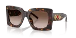 แว่นกันแดด Dolce & Gabbana DG4525B 502/13 Havana Gradient Brown Dolce & Gabbana DG4525B 502/13 แว่นกันแดดฮาวานาลายเต่าประดับคริสตัล ผู้หญิง