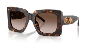 Dolce & Gabbana DG4525B 502/13 แว่นกันแดดฮาวานาลายเต่าประดับคริสตัล ผู้หญิง