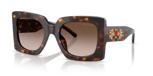 Dolce & Gabbana DG4525B 502/13 แว่นกันแดดฮาวานาลายเต่าประดับคริสตัล ผู้หญิง