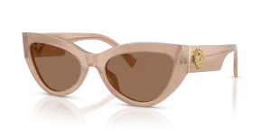 แว่นกันแดด Dolce & Gabbana DG4536-304273 มุมเฉียง สีน้ำตาลโอปอล สำหรับผู้หญิง