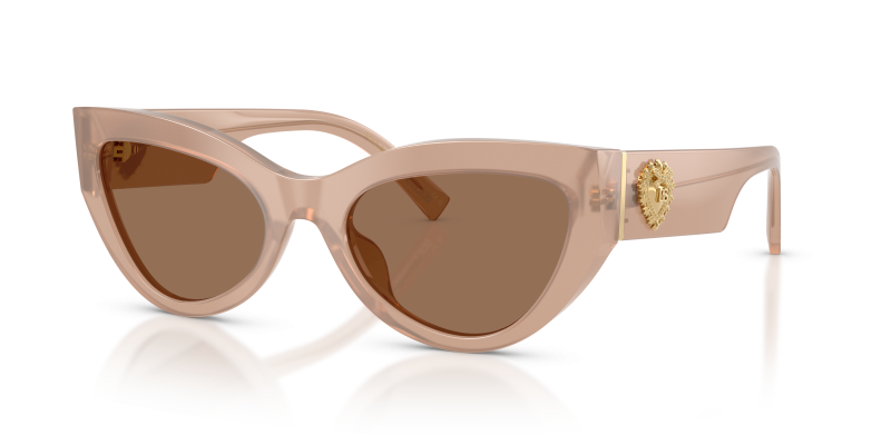 แว่นกันแดด Dolce & Gabbana DG4536-304273 มุมเฉียง สีน้ำตาลโอปอล สำหรับผู้หญิง