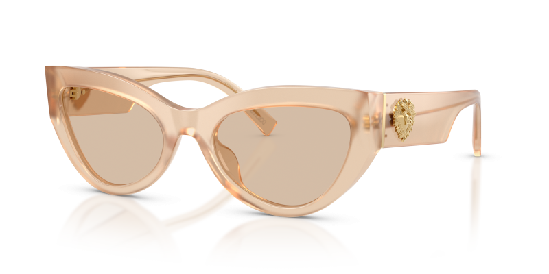 แว่นกันแดด Dolce & Gabbana DG4536-308993 มุมเฉียง สีเบจโอปอล สำหรับผู้หญิง