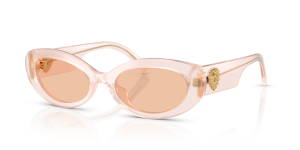 แว่นกันแดด Dolce & Gabbana DG4537-304173 มุมเฉียง สีพาวเดอร์โอปอล สำหรับผู้หญิง