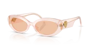 แว่นกันแดด Dolce & Gabbana DG4537-304173 มุมเฉียง สีพาวเดอร์โอปอล สำหรับผู้หญิง
