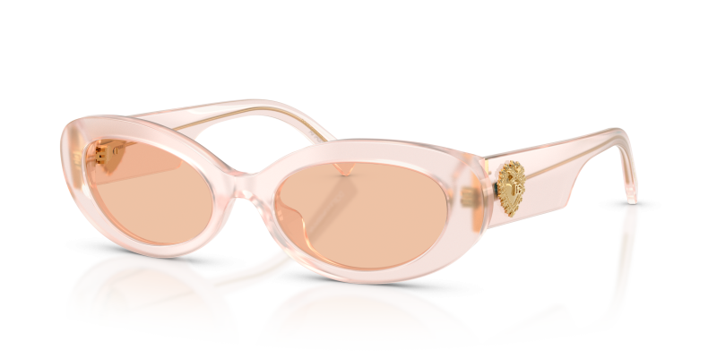 แว่นกันแดด Dolce & Gabbana DG4537-304173 มุมเฉียง สีพาวเดอร์โอปอล สำหรับผู้หญิง