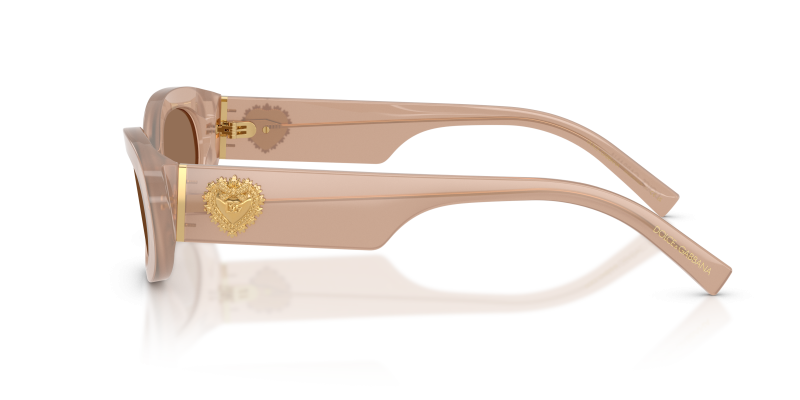 แว่นกันแดด Dolce & Gabbana DG4537-304273 มุมข้าง ขาแว่นสีน้ำตาลโอปอล