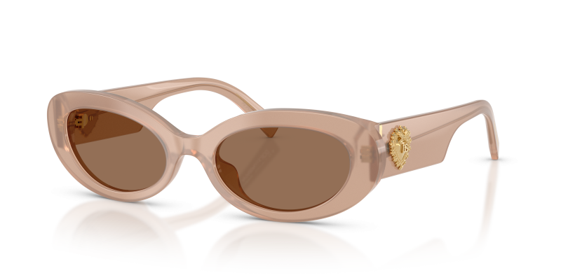 แว่นกันแดด Dolce & Gabbana DG4537-304273 มุมเฉียง สีน้ำตาลโอปอล สำหรับผู้หญิง