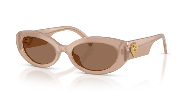 แว่นกันแดด Dolce & Gabbana DG4537-304273 มุมเฉียง สีน้ำตาลโอปอล สำหรับผู้หญิง