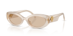 แว่นกันแดด Dolce & Gabbana DG4537-342093 มุมเฉียง สีมุกโอปอล สำหรับผู้หญิง