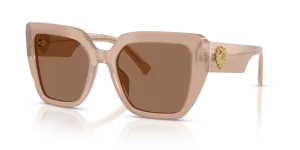 แว่นกันแดด Dolce & Gabbana DG4538-304273 มุมเฉียง สีน้ำตาลโอปอล สำหรับผู้หญิง