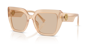 แว่นกันแดด Dolce & Gabbana DG4538-308993 มุมเฉียง สีเบจโอปอล สำหรับผู้หญิง