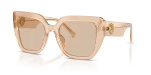 แว่นกันแดด Dolce & Gabbana DG4538-308993 มุมเฉียง สีเบจโอปอล สำหรับผู้หญิง