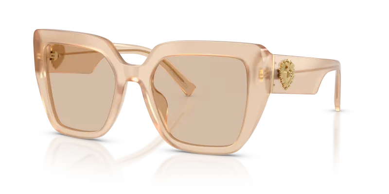 แว่นกันแดด Dolce & Gabbana DG4538-308993 มุมเฉียง สีเบจโอปอล สำหรับผู้หญิง