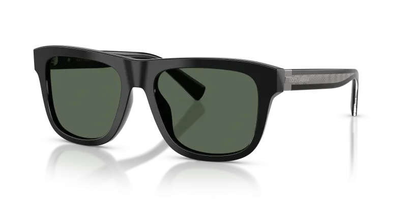 แว่นกันแดด Dolce & Gabbana DG4545-501/71 Black Dark Green แว่นกันแดด Dolce & Gabbana DG4545-501/71 มุมเฉียง สีดำ สำหรับผู้ชาย