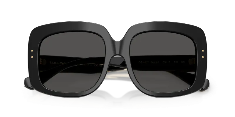 แว่นกันแดด Dolce & Gabbana DG4557-501/87 close-up ด้านหน้า