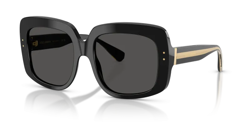 แว่นกันแดด Dolce & Gabbana DG4557-501/87 Black Dark Grey แว่นกันแดด Dolce & Gabbana DG4557-501/87 มุมเฉียง สีดำ สำหรับผู้หญิง