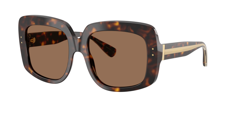 แว่นกันแดด Dolce & Gabbana DG4557-502/73 มุมเฉียง สีฮาวานา สำหรับผู้หญิง