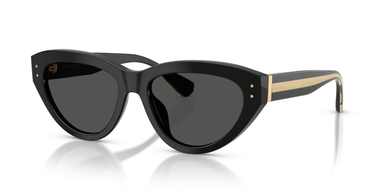 แว่นกันแดด Dolce & Gabbana DG4558-501/87 Black Dark Grey แว่นกันแดด Dolce & Gabbana DG4558-501/87 มุมเฉียง สีดำ สำหรับผู้หญิง