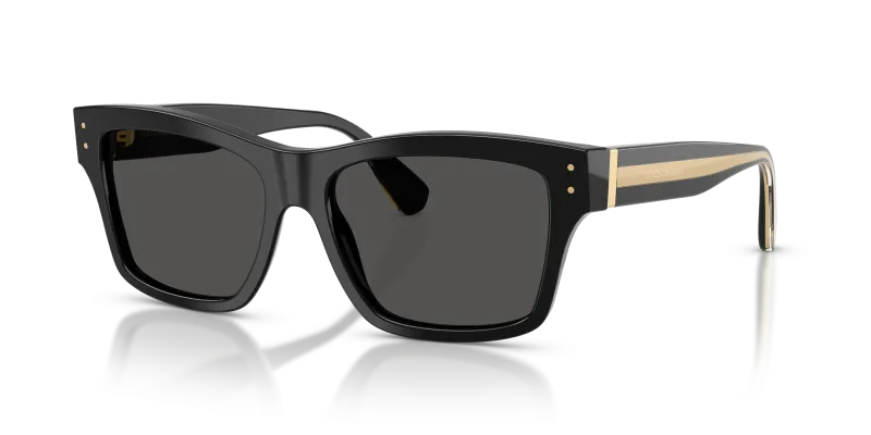 แว่นกันแดด Dolce & Gabbana DG4559-501/87 Black Dark Grey แว่นกันแดด Dolce & Gabbana DG4559-501/87 มุมเฉียง สีดำ สำหรับผู้หญิง