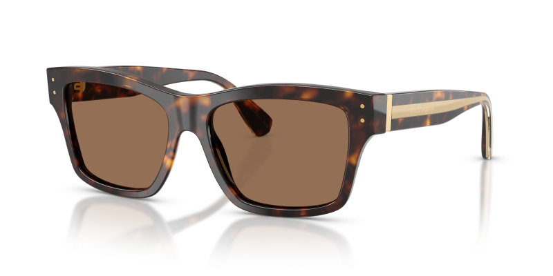 แว่นกันแดด Dolce & Gabbana DG4559-502/73 มุมเฉียง สีฮาวานา สำหรับผู้หญิง