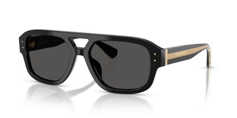 แว่นกันแดด Dolce & Gabbana DG4561-501/87 Black Dark Grey แว่นกันแดด Dolce & Gabbana DG4561-501/87 มุมเฉียง สีดำ สำหรับผู้ชาย