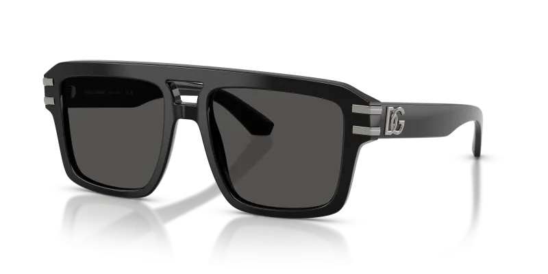 แว่นกันแดด Dolce & Gabbana DG4562-501/87 มุมเฉียง สีดำ สำหรับผู้ชาย
