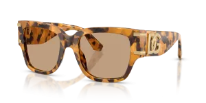 แว่นกันแดด Dolce & Gabbana DG4563-349663 มุมเฉียง สีฮาวานาเหลือง สำหรับผู้หญิง