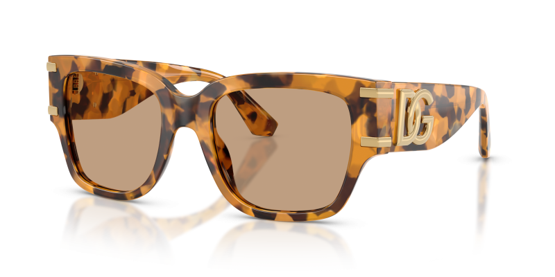 แว่นกันแดด Dolce & Gabbana DG4563-349663 Yellow Havana Light Brown แว่นกันแดด Dolce & Gabbana DG4563-349663 มุมเฉียง สีฮาวานาเหลือง สำหรับผู้หญิง
