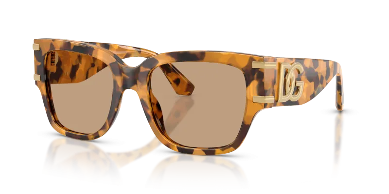 แว่นกันแดด Dolce & Gabbana DG4563-349663 Yellow Havana Light Brown แว่นกันแดด Dolce & Gabbana DG4563-349663 มุมเฉียง สีฮาวานาเหลือง สำหรับผู้หญิง
