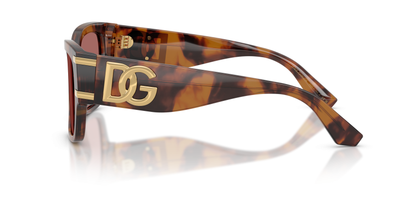 แว่นกันแดด Dolce & Gabbana DG4563-349769 มุมข้าง ขาแว่นสีฮาวานาแดง