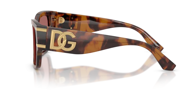 แว่นกันแดด Dolce & Gabbana DG4563-349769 มุมข้าง ขาแว่นสีฮาวานาแดง