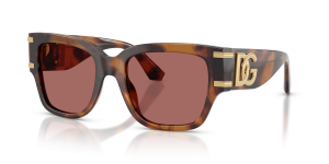 แว่นกันแดด Dolce & Gabbana DG4563-349769 มุมเฉียง สีฮาวานาแดง สำหรับผู้หญิง