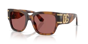 แว่นกันแดด Dolce & Gabbana DG4563-349769 มุมเฉียง สีฮาวานาแดง สำหรับผู้หญิง