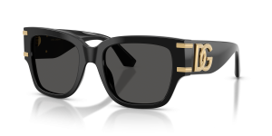 แว่นกันแดด Dolce & Gabbana DG4563-501/87 มุมเฉียง สีดำ สำหรับผู้หญิง