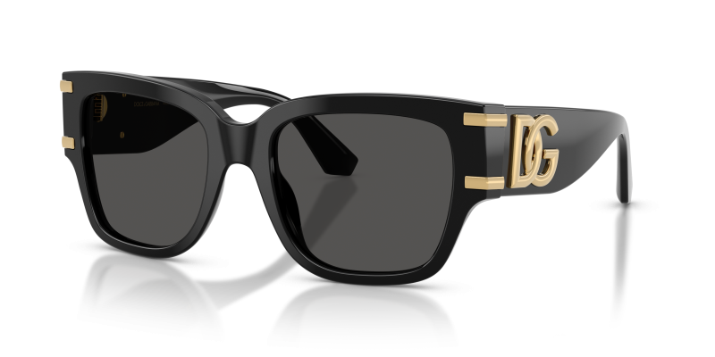 แว่นกันแดด Dolce & Gabbana DG4563-501/87 Black Dark Grey แว่นกันแดด Dolce & Gabbana DG4563-501/87 มุมเฉียง สีดำ สำหรับผู้หญิง