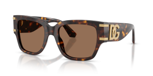 แว่นกันแดด Dolce & Gabbana DG4563-502/73 มุมเฉียง สีฮาวานา สำหรับผู้หญิง