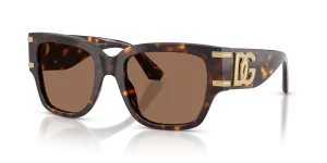 แว่นกันแดด Dolce & Gabbana DG4563-502/73 มุมเฉียง สีฮาวานา สำหรับผู้หญิง