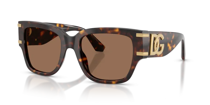 แว่นกันแดด Dolce & Gabbana DG4563-502/73 มุมเฉียง สีฮาวานา สำหรับผู้หญิง